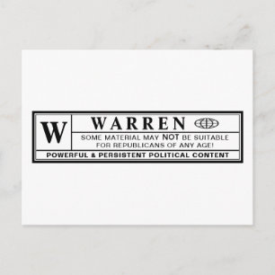 Postal Etiqueta de advertencia de Warren