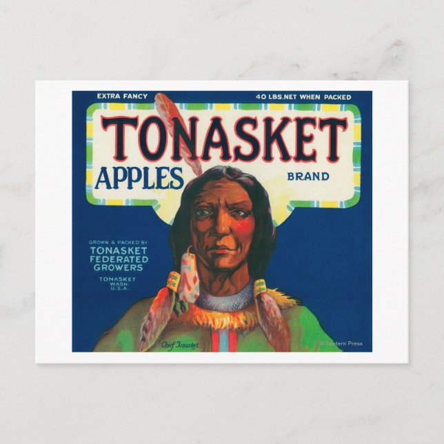 Postal Etiqueta de Apple Tonasket - Tonasket, WA (Anverso)