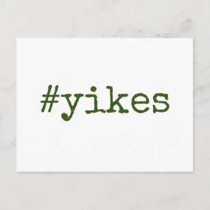 Postal Etiqueta de boda pospuesta con hashtag verde oscur