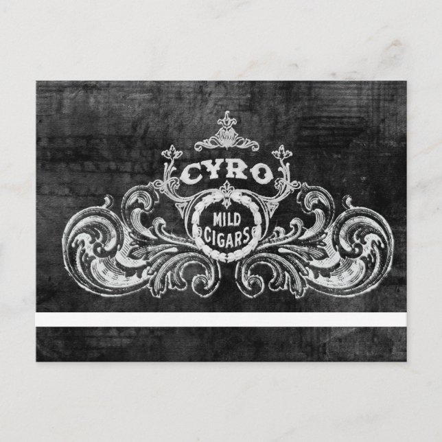 Postal Etiqueta de cosecha de cítricos leves Cyro (Anverso)