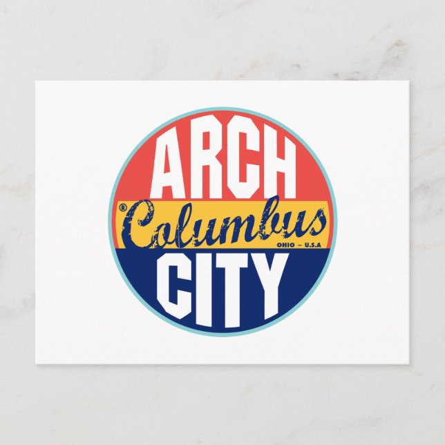 Postal Etiqueta de cosecha de columnas (Anverso)