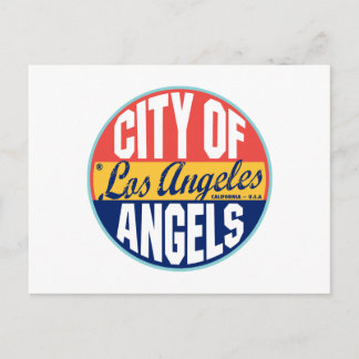 Postal Etiqueta de cosecha de Los Ángeles