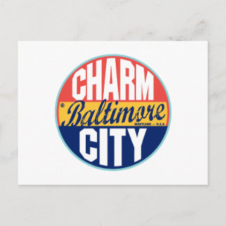 Postal Etiqueta de cosecha de vintage de Baltimore