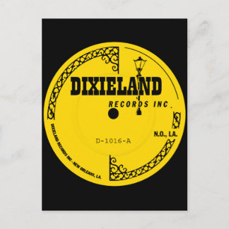 Postal Etiqueta de Dixieland Records