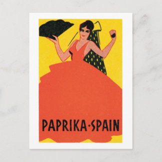 Postal Etiqueta de entrada de Paprika España