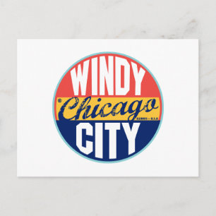 Postal Etiqueta de época de Chicago
