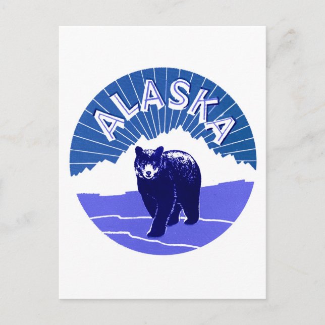 Postal Etiqueta de equipaje de Alaska (Anverso)