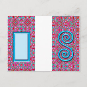 Postal Etiqueta de equipaje de diseño espiral