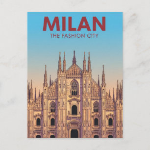 Postal Etiqueta de equipaje de la Catedral de Milán
