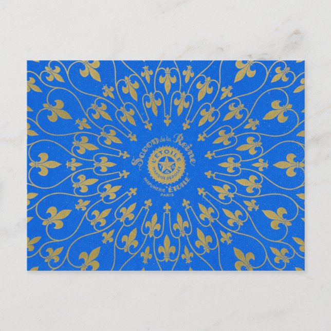 Postal Etiqueta de jabón Savon de la Reine (Anverso)