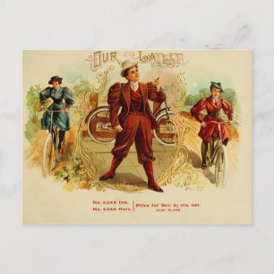 Postal Etiqueta de la caja de puros de vintage