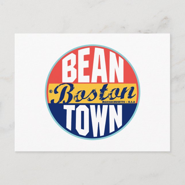 Postal Etiqueta de la cosecha de Boston (Anverso)