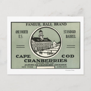 Postal Etiqueta de la marca Cod Faneuil Hall