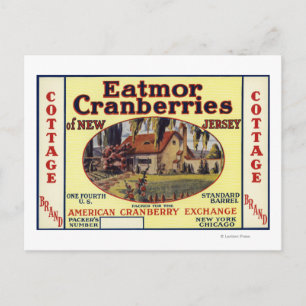 Postal Etiqueta de la marca Eatmor Cranberries