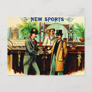 Postal etiqueta de la nueva caja de cigarros deportivos d