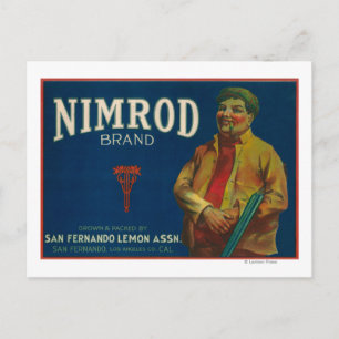 Postal Etiqueta de limón de NimrodSan Fernando, CA