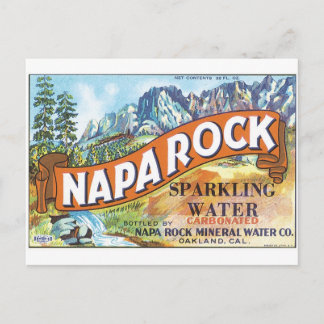 Postal Etiqueta de Napa Rock Sparkling Water Oakland Cali