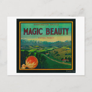 Postal Etiqueta de Naranja de belleza mágicaPorterville,