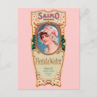 Postal Etiqueta de perfume de agua de Salko Florida