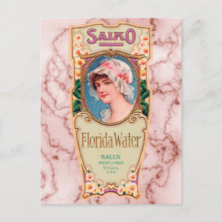Postal Etiqueta de perfume de agua de Salko Florida