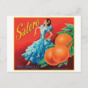 Postal Etiqueta de tasa de cosecha de vacas de Salero - B