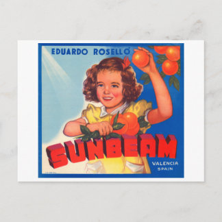Postal Etiqueta de tasa de nado Eduardo Roselli Sunbeam