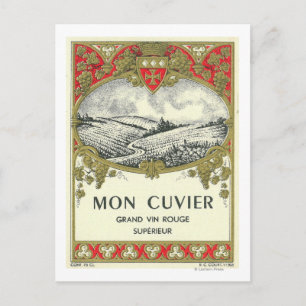 Postal Etiqueta de vino de Cuvier MonEurope