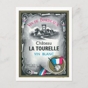 Postal Etiqueta de vino Vin De BordeauxEurope