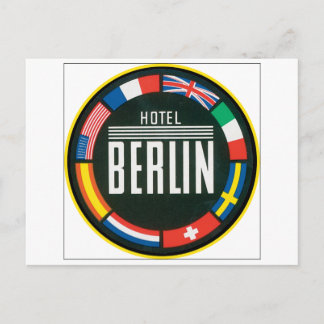 Postal Etiqueta del equipaje del Hotel Berlin