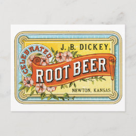 Postal Etiqueta del vintage de Newton Kansas de la