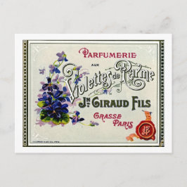 Postal Etiqueta francesa de perfume de violeta