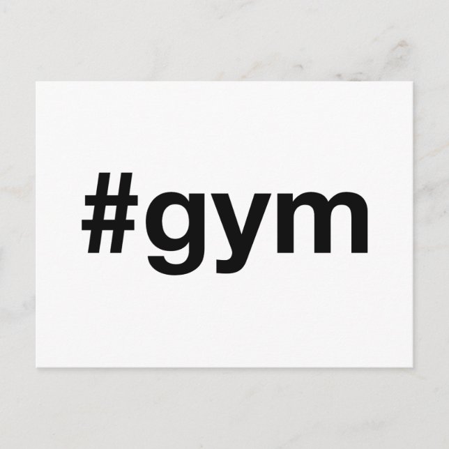 Postal Etiqueta GYM (Anverso)