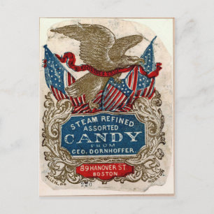 Postal Etiqueta para el fabricante de velas, Boston, Mass