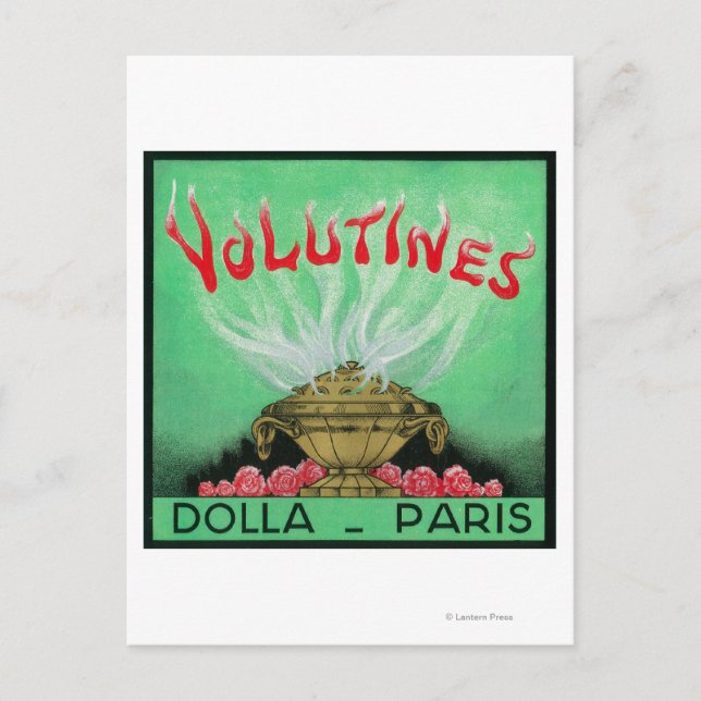 Postal Etiqueta Perfume de VoltinesParís, Francia (Anverso)