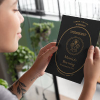 Etiqueta Personalizada de Apothecario de Oro Zodia