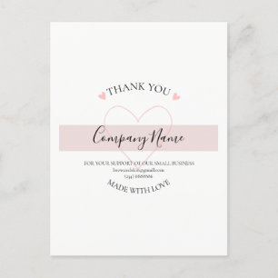 Postal Etiqueta personalizada de GRACIAS casera