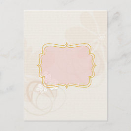 Postal Etiqueta personalizada en rosa pálido