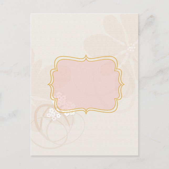 Postal Etiqueta personalizada en rosa pálido (Anverso)