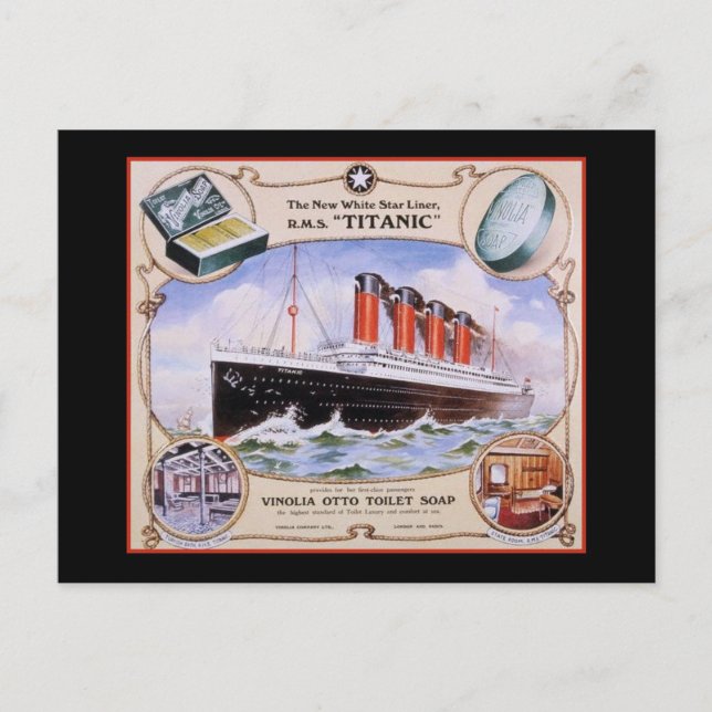 Postal Etiqueta Titanic Soap (Anverso)