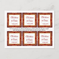 Etiquetas de Favor Lord Ganesha/Hindu Red Spiritua