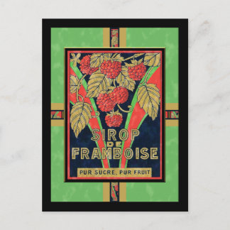Postal Etiquetas de jarabe de limón francés vintage