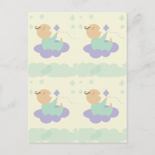 Postal etiquetas de regalo de empaque de bebé de nube par