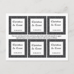 Postal Etiquetas favoritas Impresión gótica gótica formal