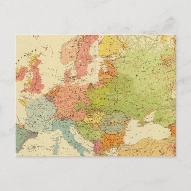 Postal etnografía europea de 1516 (Anverso)