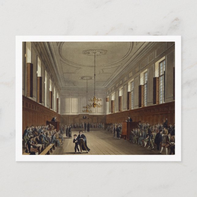 Postal Eton School Room, de 'History of Eton College', (Anverso)