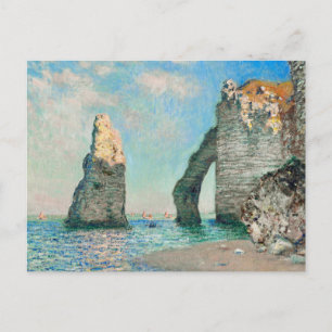 Postal Étretat Cliffs de Claude Monet