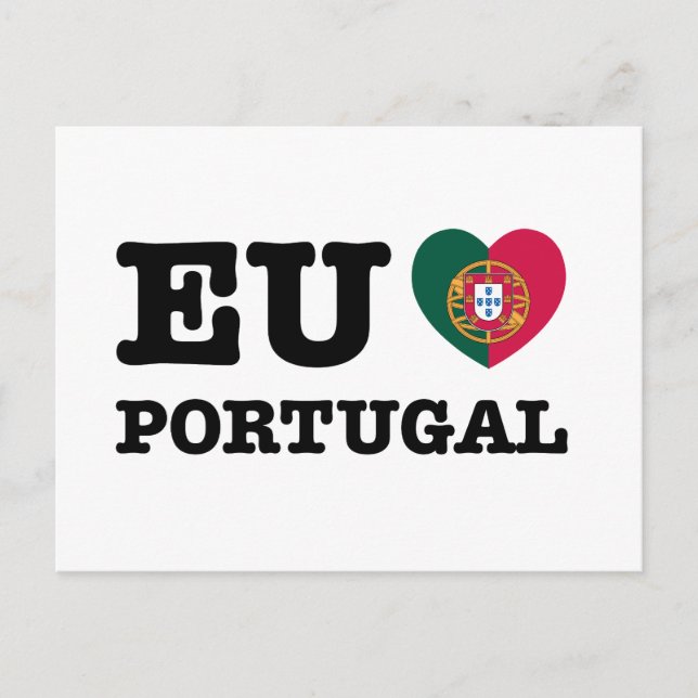 Postal Eu Amo Portugal (Anverso)