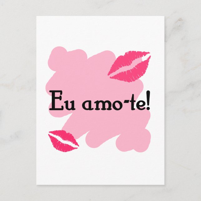 Postal Eu amo-te - Portugués te amo (Anverso)