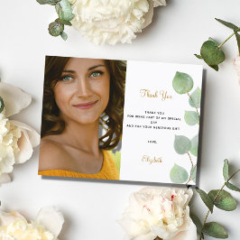 Postal Eucalipto cumpleaños foto gracias