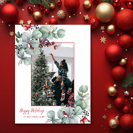 Postal Eucalyptus, Berries Rojas, 2 Navidades de fotograf